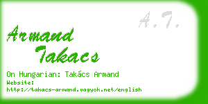 armand takacs business card